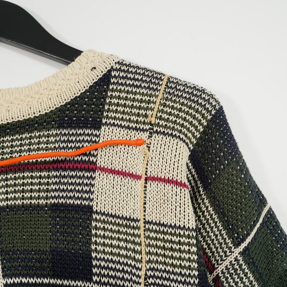 Vintage 80's Woods & Gray Knit Argyle Crewneck Sweater L - Picture 8 of 8